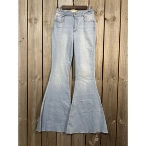 Alter'd State Boho Lace‎ Trim Denim Jeans 32" Inseam Cottagecore Festival